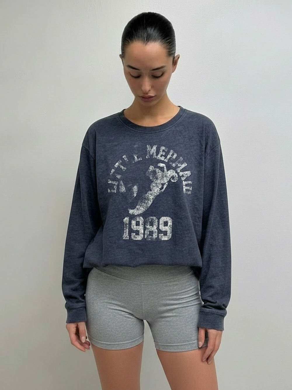 Disney Navy Crewneck Sweatshirt with Graphic